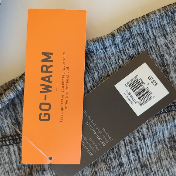 NWT Old Navy Active Breathability Go-Warm Thermal Top S Black Gray - Picture 4 of 15